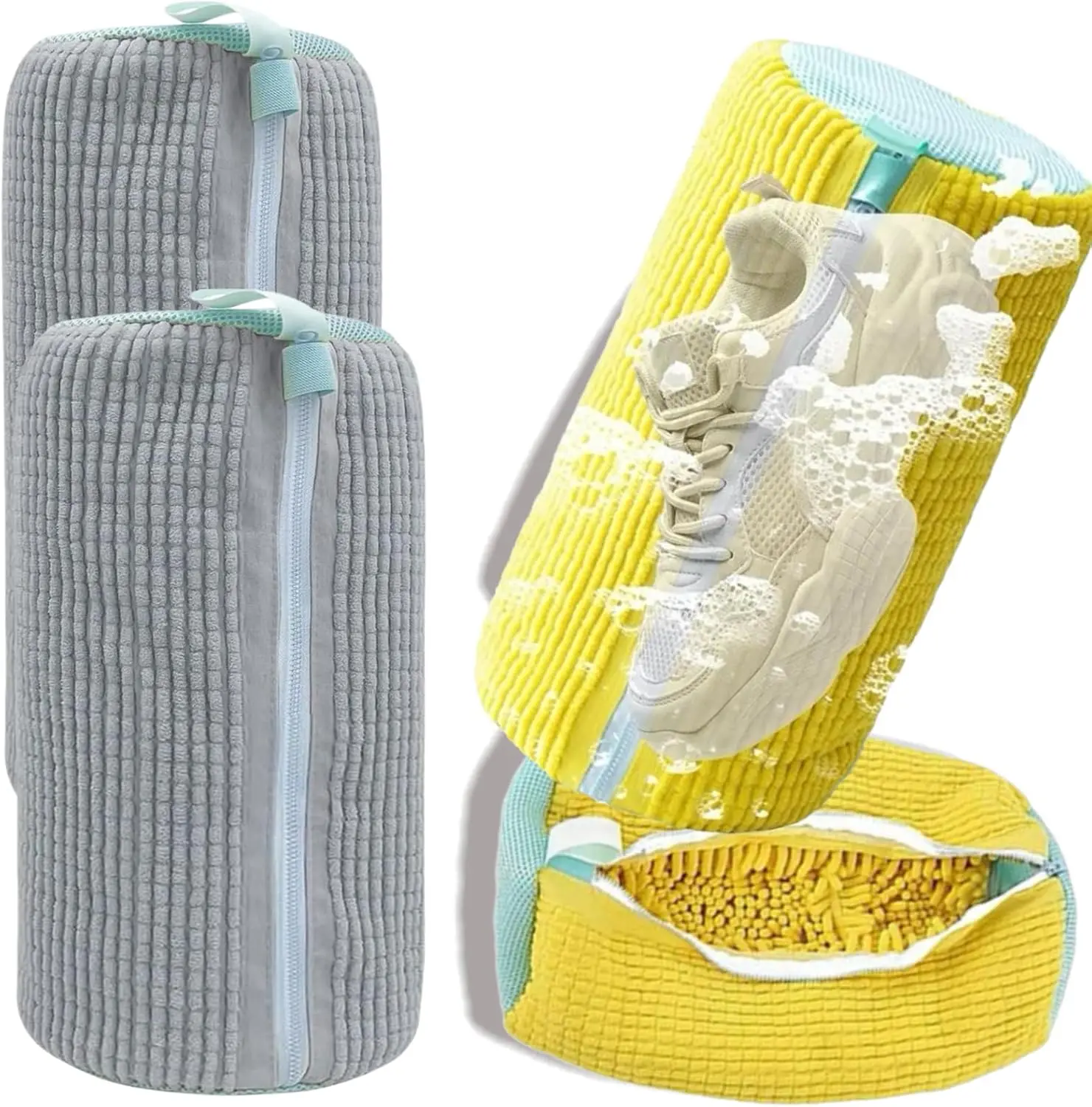 

4 упаковки XXL сумка для стиральной машины — многоразовые мешки для чистки обуви, 360° ° Deep Clean для кроссовок, теннисной обуви и тапочек, мытья B