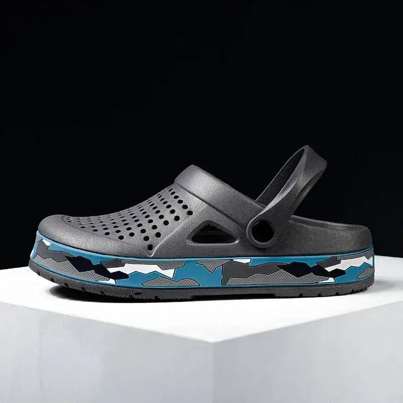 

2026 Men Large Size Slip On Outdoor Beach Summer Shoes Medical Clogs Causal Breathable Male Sandals With Hole
