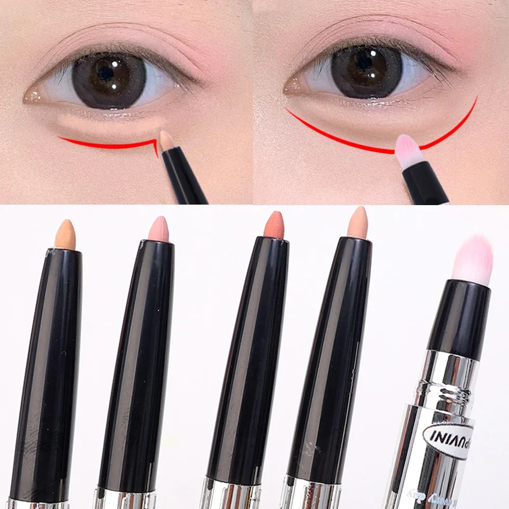 2 in1 Seidenraupe Highlight Stift matte Perle natürliche liegende Seidenraupe aufhellen Schatten Bleistift mit Wisch pinsel dauerhafte Augen Make-up