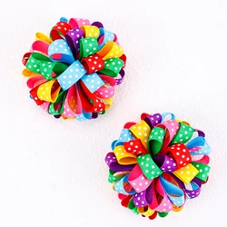 2pcs Hydrangea Polk Dots Hair Clips for Girls Cute Hair Accessories  Hair Clips for Girls Kids Hair Accessoires Hairpin