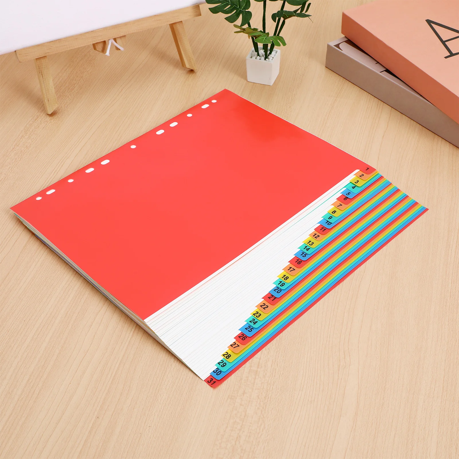 

1 Set A4 Binder Divider Pvc Sturdy Notebook Index Dividers For School Office Home Punched Notepad Tabs Plastic Page Markers