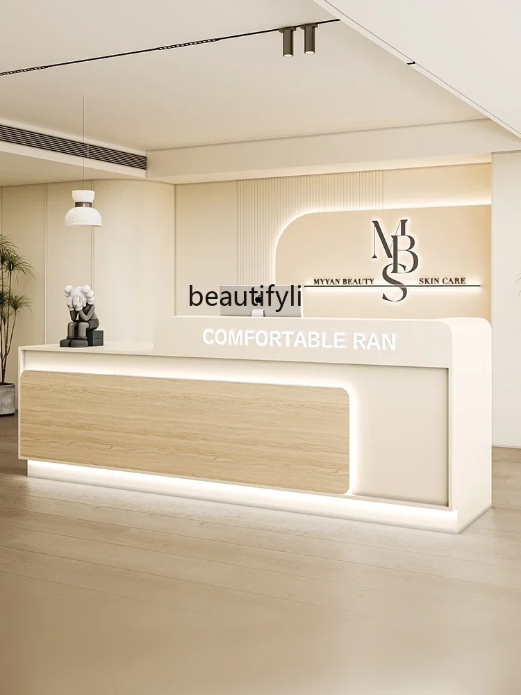 

ls 27Modern simple company paint, reception desk beauty salon clothing store checkout page training institution counter