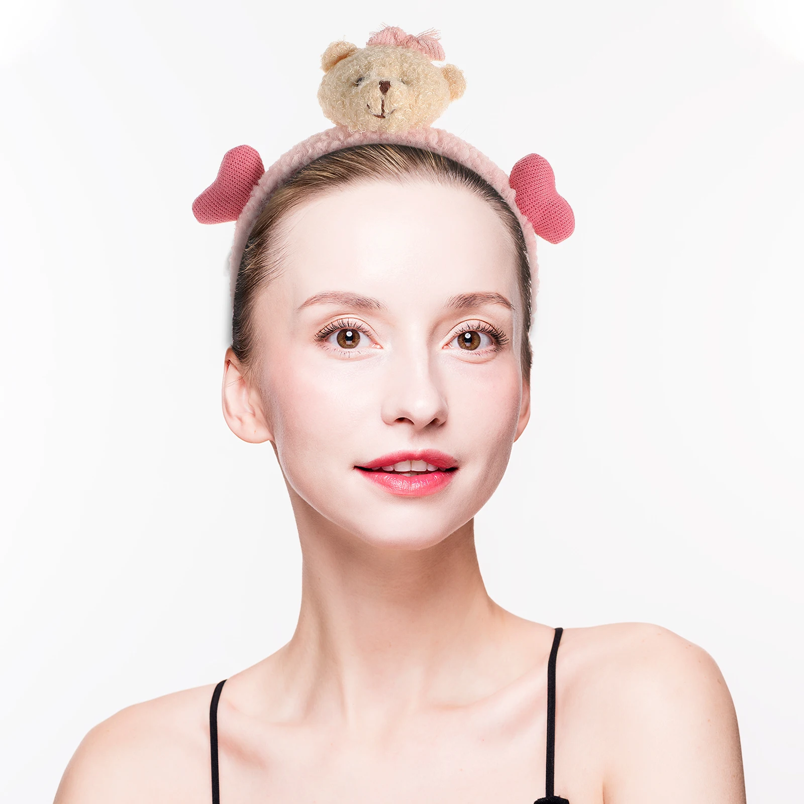 

2 шт., повязка на голову с губкой в форме сердца, поглощающая пот повязка на голову с мультяшными животными, удобный костюм для тренировок, вечерние аксессуары для волос Love for All