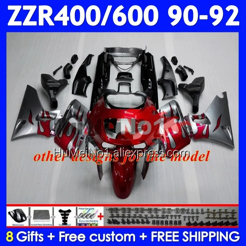 Gloss gold Body Kit For KAWASAKI NINJA ZZR400 ZZR 400 600 1990 1991 1992 236No.133 ZZR600 ZZR-600 ZZR-400 90 91 92 Full Fairing