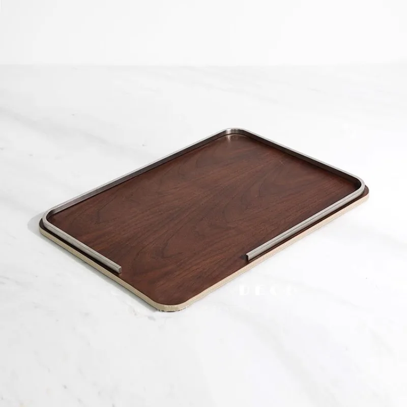 الفن ضوء صينية خشبية فاخرة زخرفة غرفة المعيشة دراسة مدخل سجل اللون الديكور نموذج الغرفة #3