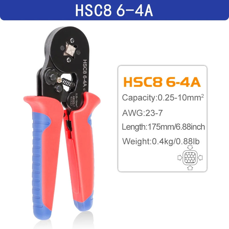 Krimptang Beentje Mouwen Buisvormige Terminal Gereedschap HSC8 6-4A/6-6A/16-6E Draad Crimper Huishoudelijke Elektrische Sets