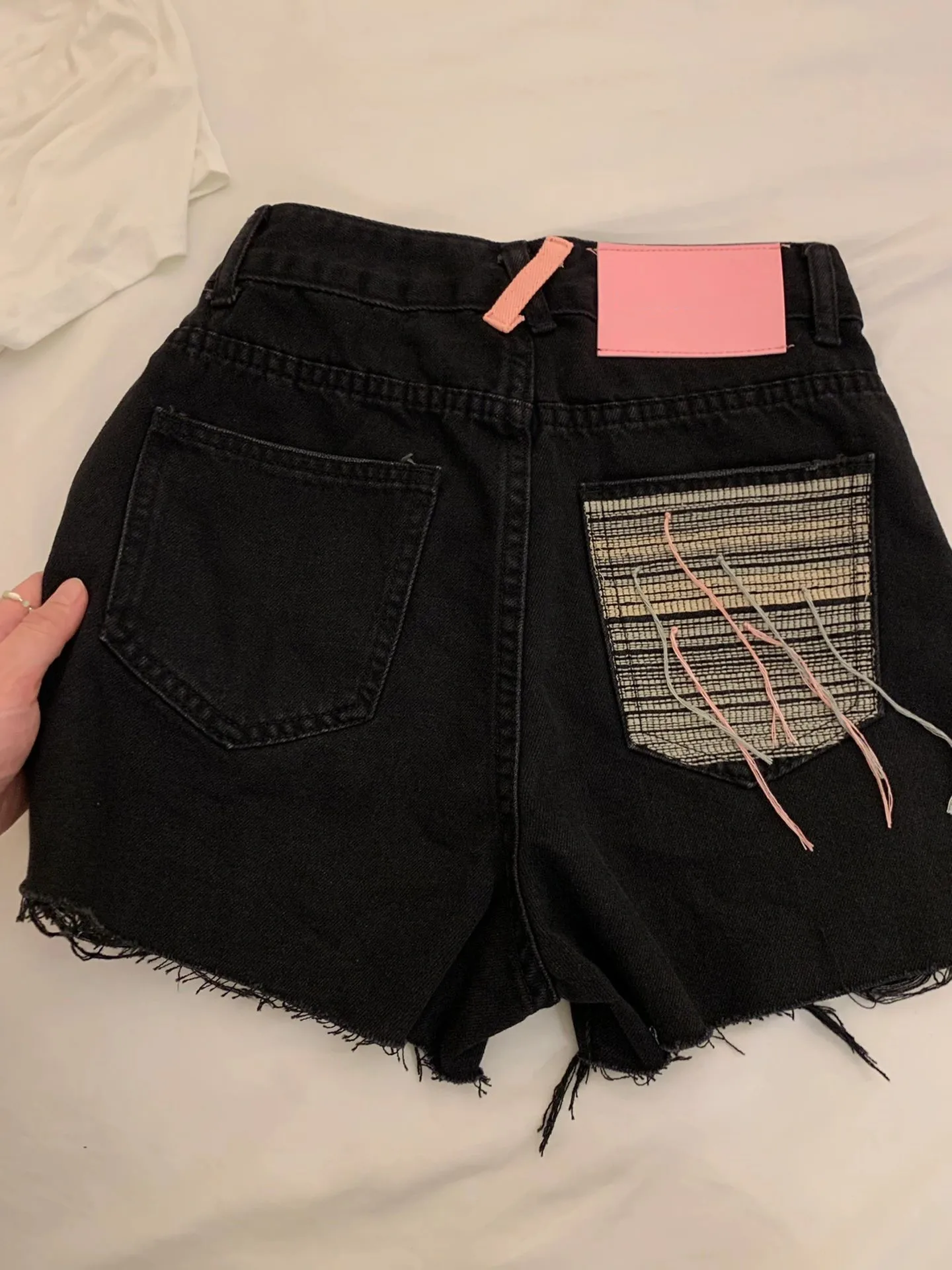 Women Black Gothic Emo Mini Denim Shorts Vintage 2000s Y2k Gyaru Micro Ripped Jeans Shorts Hot Cowboy Pants Shorts Summer 2026