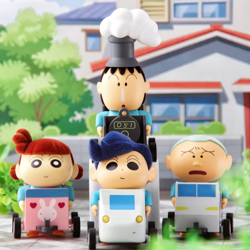 

​Genuine 52toys Crayon Shin-Chan Railway Squad Series Blind Box Movable Figurine Set Anime Collectible Decor Toy Boys Girls Gift