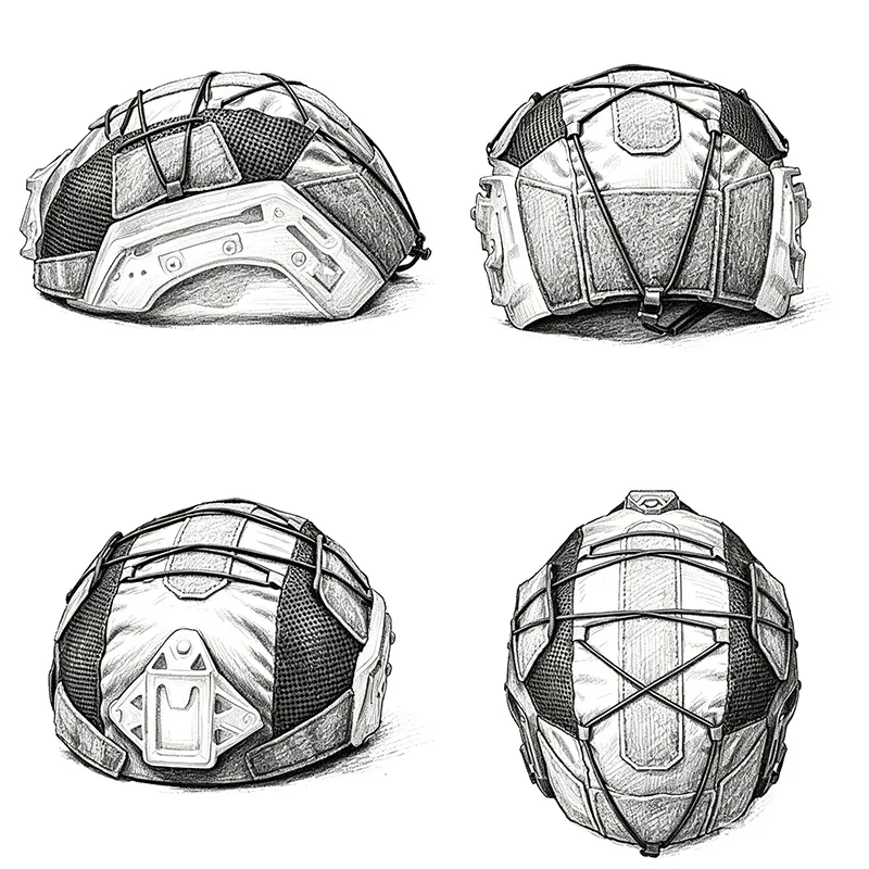 New Outdoor Hunting CS Game Tactical Wendy Helmet Cover Skin Helmet Protective Cover Camouflage Cloth