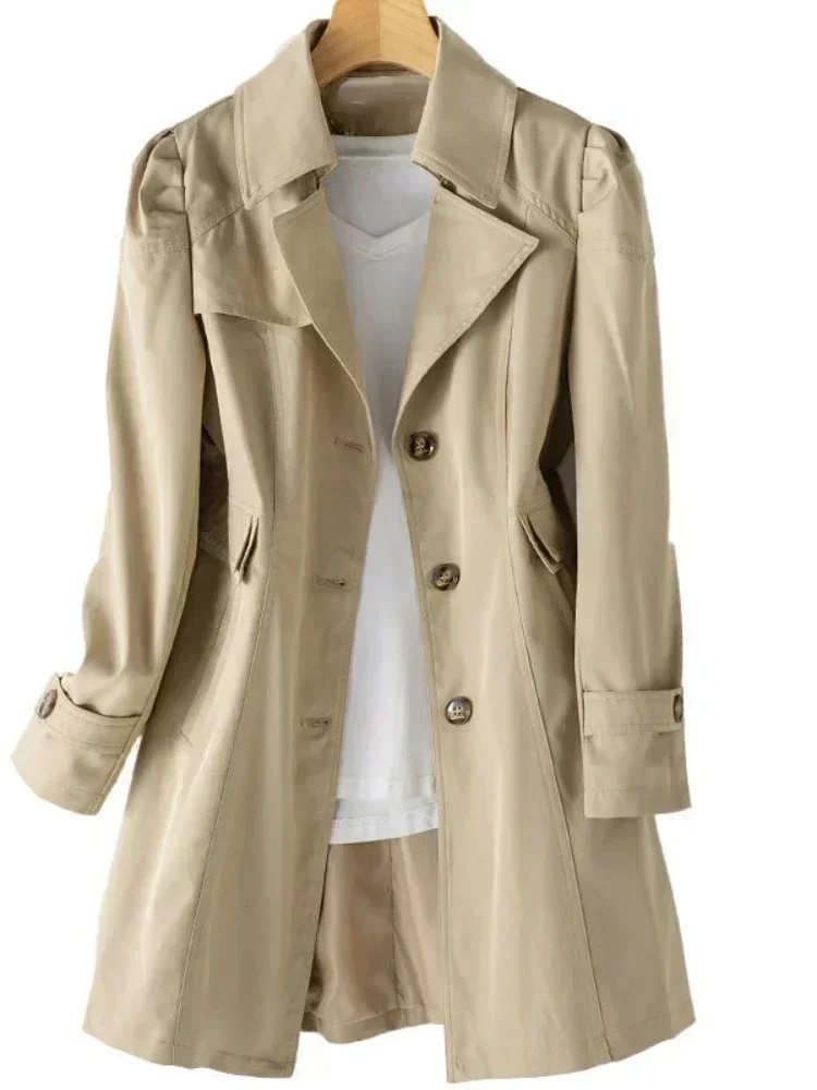 QDNIXILA Women Long Trench Coat 4