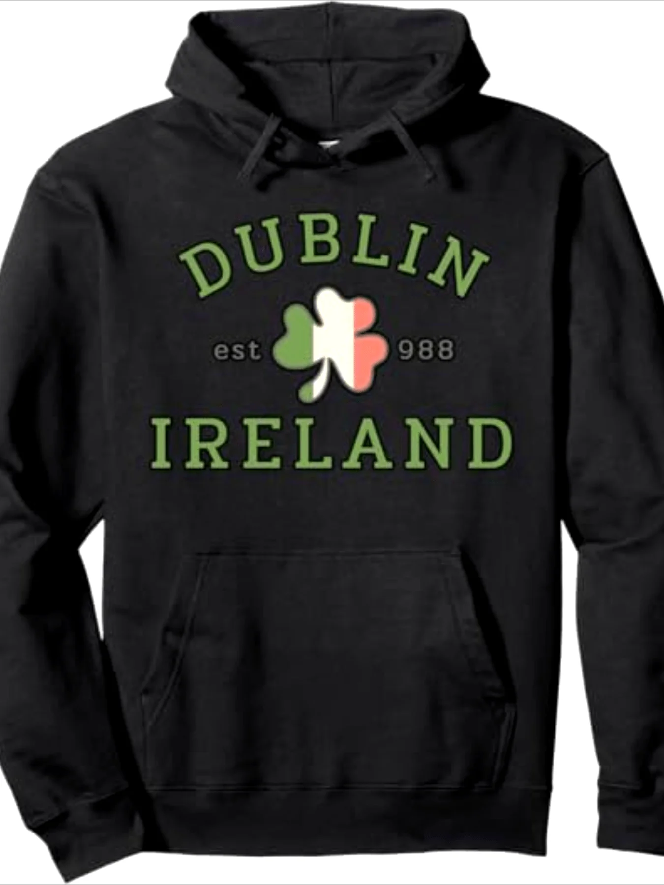 بلوفر بغطاء للرأس هدية جرين كلوفر - 280 جرام، أزياء الشارع، ملابس منزلية أساسية، سترة عصرية، إصدار فضفاض، نسيج ناعم #1