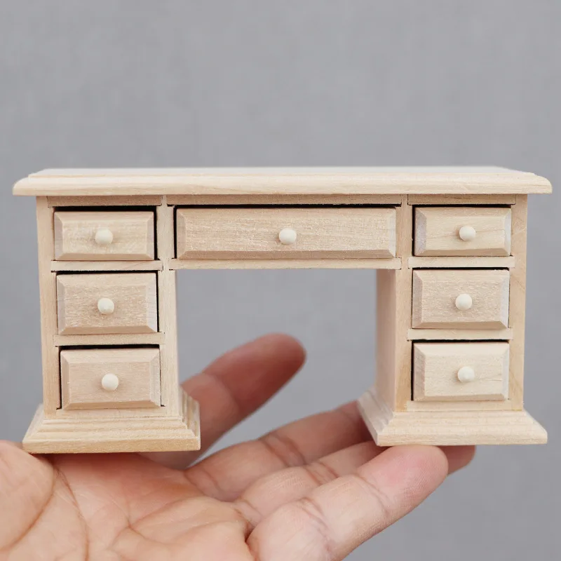 1/12 Dollhouse Writing Desk TV Cabinet Model Dollhouse Miniature Furniture Decoration Dolls House Home Accessories