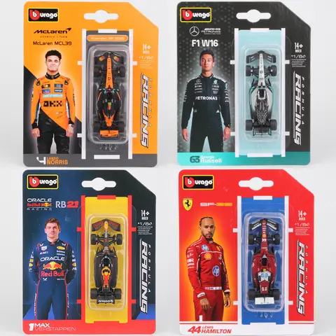 Bburago 1:64 2025 F1 Legering Model Auto SF25 RB21 W16 MCL39 Red Bull Mercedes Ferrari McLaren Formule Racing Gegoten Speelgoed