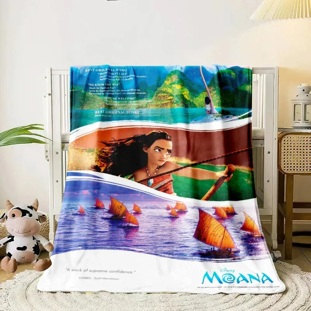 Disney Moana Maui Ocean Cartoon Flannel Soft Blanket for Bedroom, Sofa, Travel, Camping, Office, Home Gifts for Boys and Girls