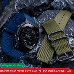 DW-H5600 Modified Waterproof Nylon Canvas Watch Strap Substitute G-SHOCK Casio Small Block DW-H5600 For Men Watch Strap 16mm