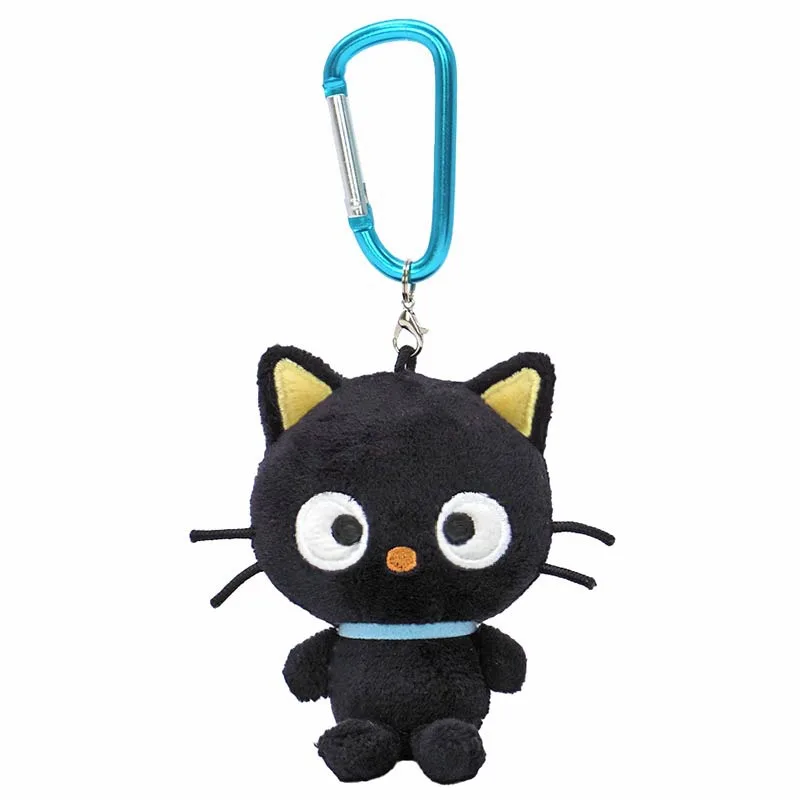 Neuankömmling Sanrio Chococat Plüsch-Schlüsselanhänger mit Karabiner-Clip, Geldbörse und Handtaschen-Zubehör, Anime-Plüschspielzeug für Kinder