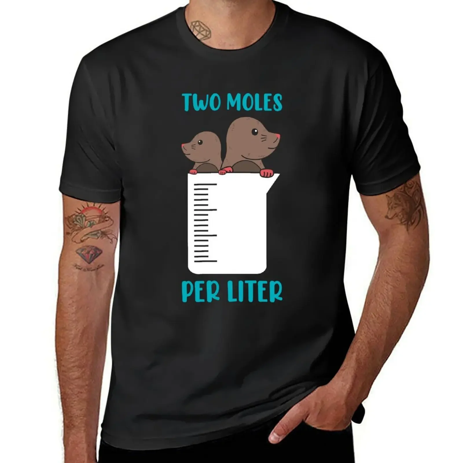 Two Moles Per Liter 2022 T-Shirt blue archive graphic shirts oversizeds mens champion t shirts