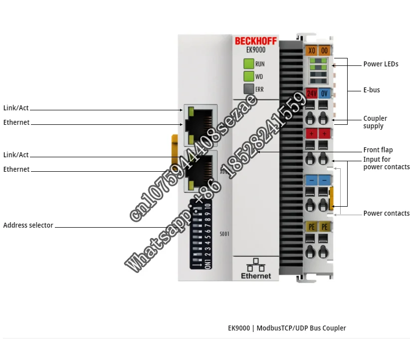 

BECKHOFF EK9000 | ModbusTCP/UDP Bus Coupler for EtherCAT Terminals