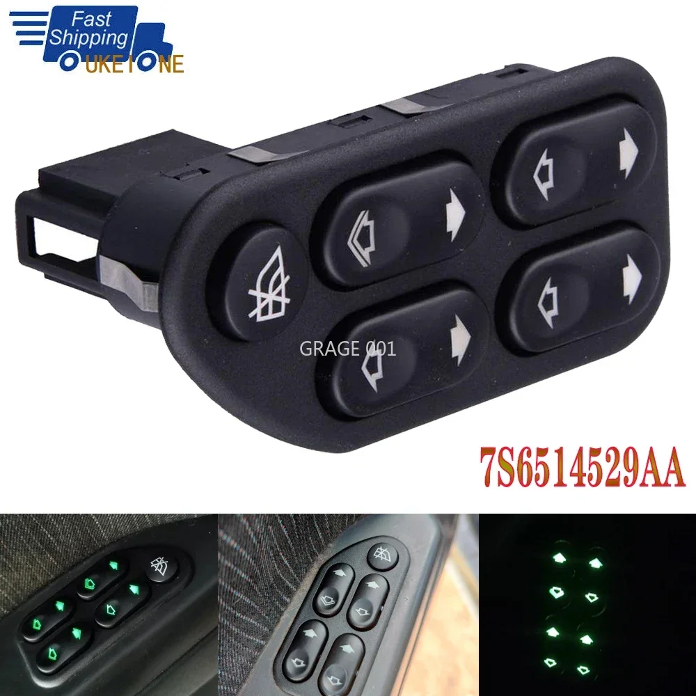 7S 6514529 AA para Ford Ranger Fiesta Ecosport MITSUBISHI Space Star 2004-2008 interruptor de Control de ventana eléctrica accesorios de coche