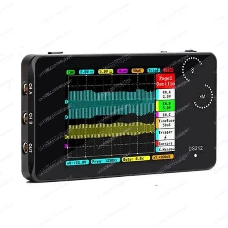 DSO212 DS212 Mini LCD تخزين رقمي محمول نطاق الذبذبات عرض النطاق الترددي المحمول 1 ميجا هرتز معدل أخذ العينات MCX مسبار مدمج #6