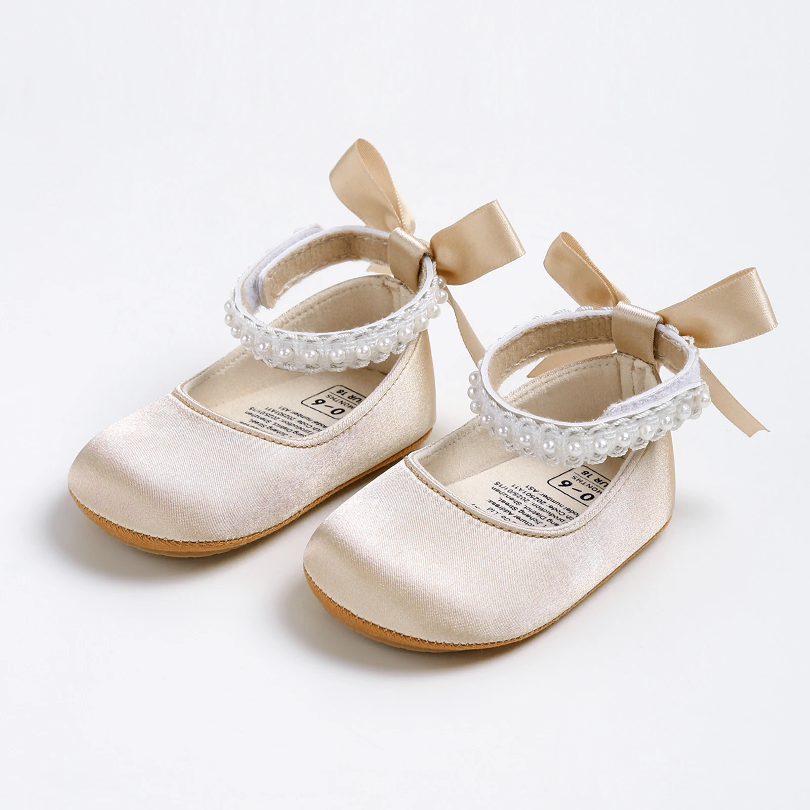

Туфли Мэри Джейн для девочек 0-18 месяцев, милые свадебные туфли с жемчугом для маленьких девочек, нескользящие туфли для малышей