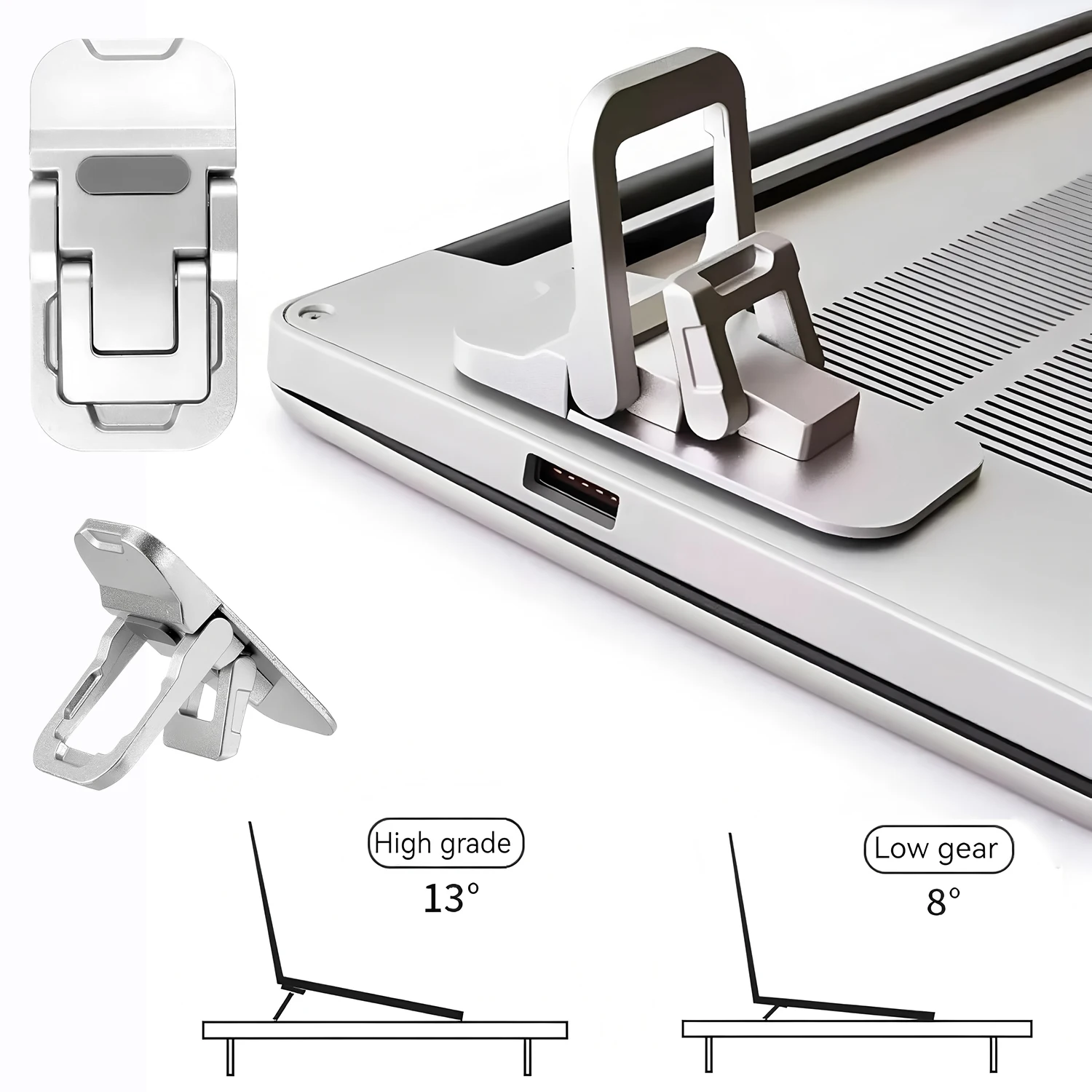 2pcs Adjustable Foldable Laptop Stand Mini Legs Ultra-thin Support For Lenovo Notebook Cooling Holder Feet Invisible Bracket