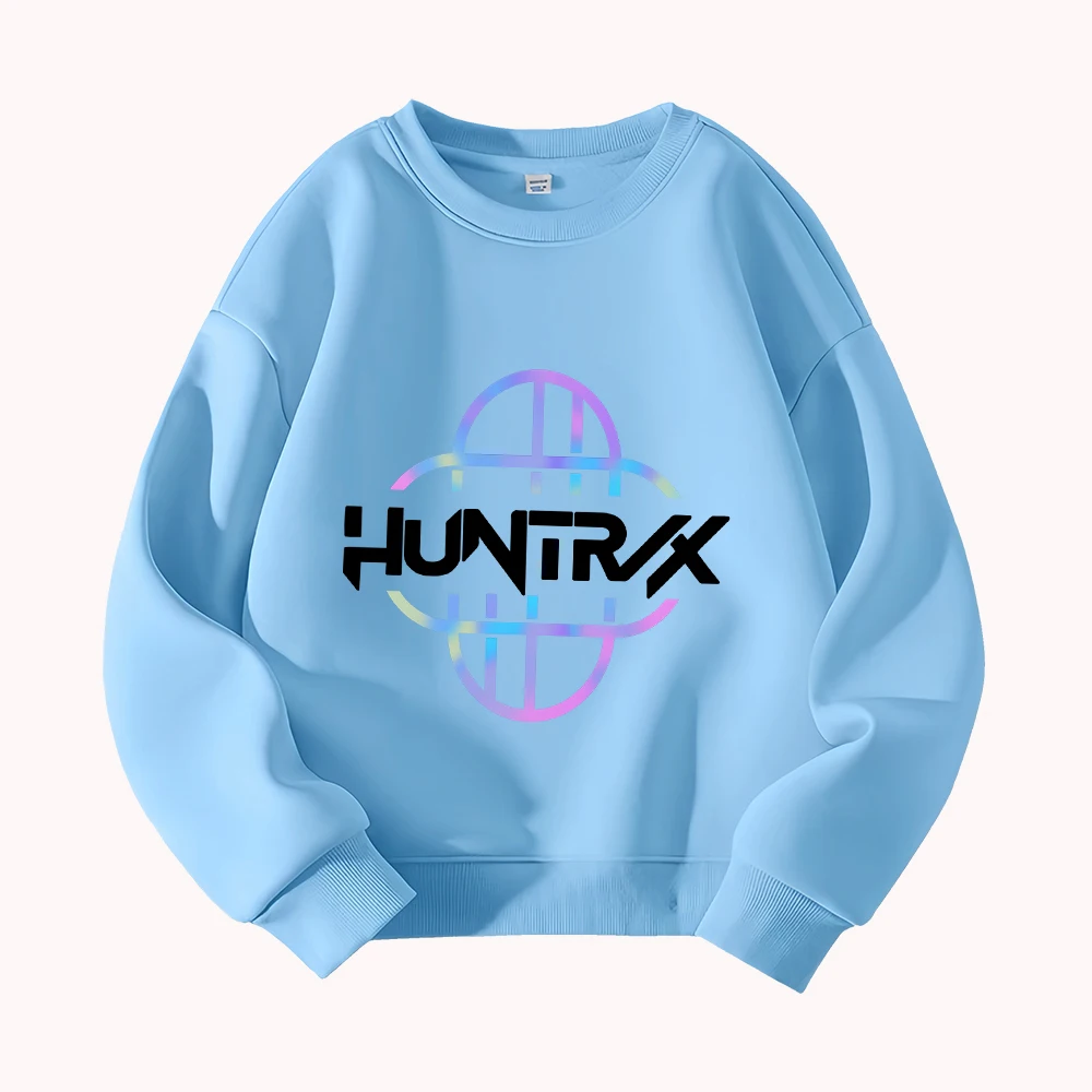 HUNTRX جرافيك طباعة Crewneck البلوز الرجال النساء عارضة الشارع الشهير أزياء طويلة الأكمام السترة