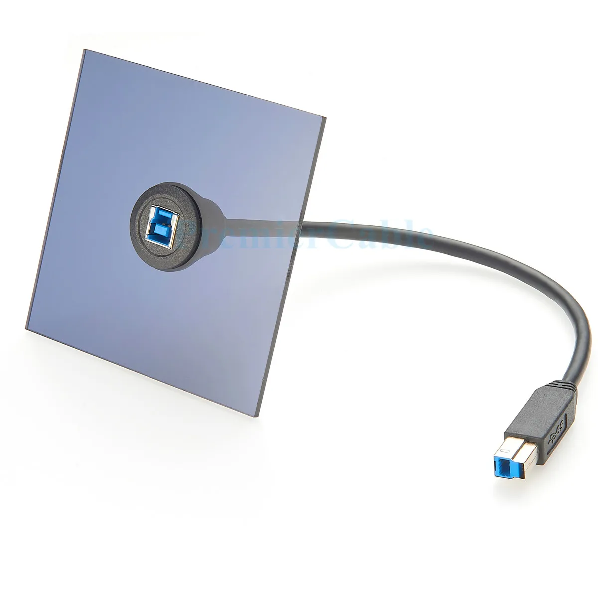USB 3.0 B Stecker auf Buchse Verlängerungskabel für Unterputzmontage, eingebettetes USB Typ B Druckerkabel für Festplatten, Scanner und Automatisierung – Detail 7