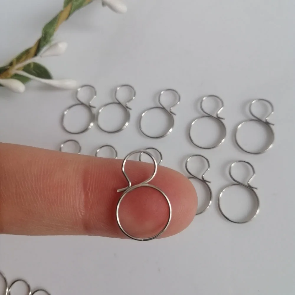 Camal 100pcs 18*11mm Chrome Gourd Buckle Hooks Metal Connector Finding Clasp Pin For Crystal Prisms Chandelier Lamp Hanging Part