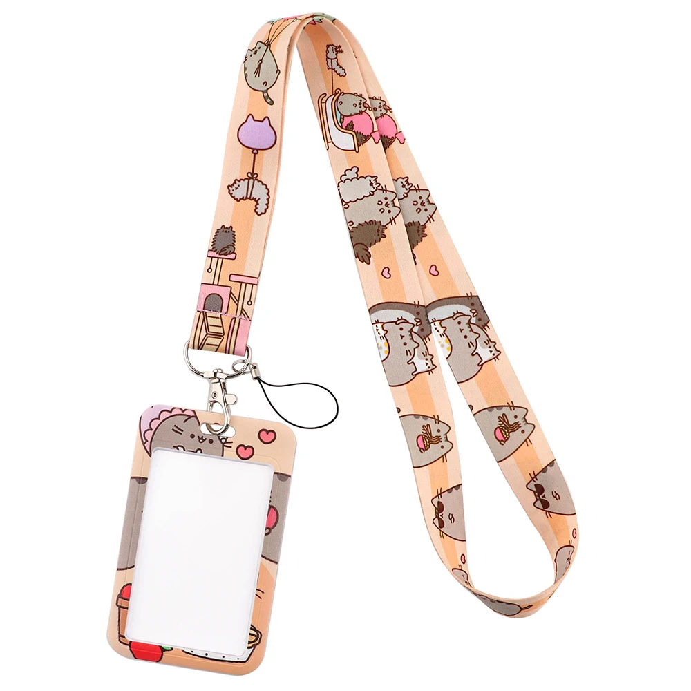 JF1267 aranyos Cica lanyards keychain DIY Alapszerv telefon straps USB azonosító rty Jelvény birtokosa Kulcskarika Deréköv szíj Akasztás kötél Pányva keycord