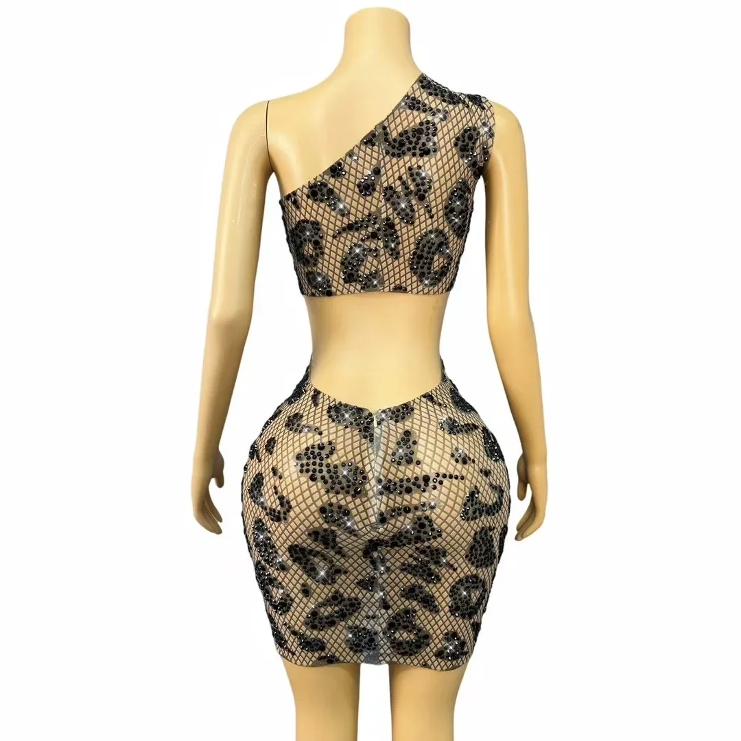 Traje de fiesta para niña, traje de lujo para niña, traje de fiesta de lujo, Vestido corto calado con diamantes de imitación de lujo, mangas sexys para mujer