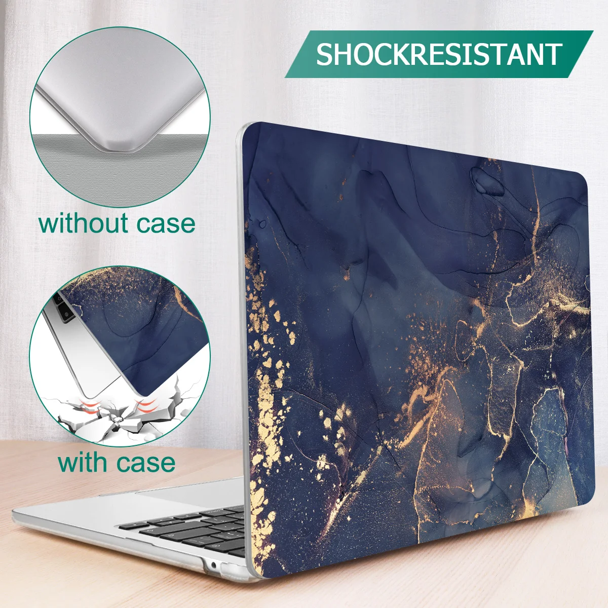 Marble painting case for MacBook Air 15 A3114 2024 M3 13Inch hard Case M2 2022 A2681 Pro 13 case A2338 14 16 M3 A2992 2023 A2485