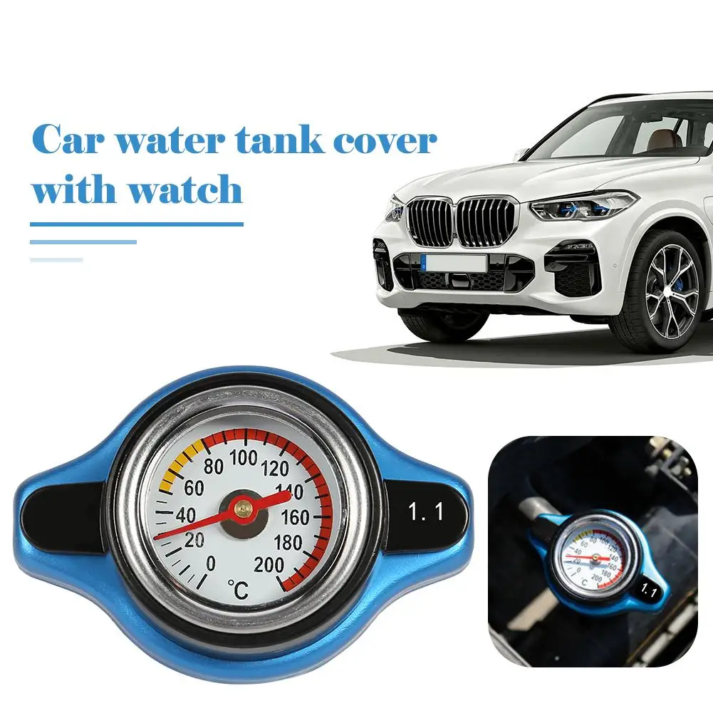 

Car Motorcycle Styling D1 Spec Thermo Radiator Cap Tank Cover Water Temperature Gauge with Utility Safe 0.9 Bar/ 1.1 Bar/1.3 Bar