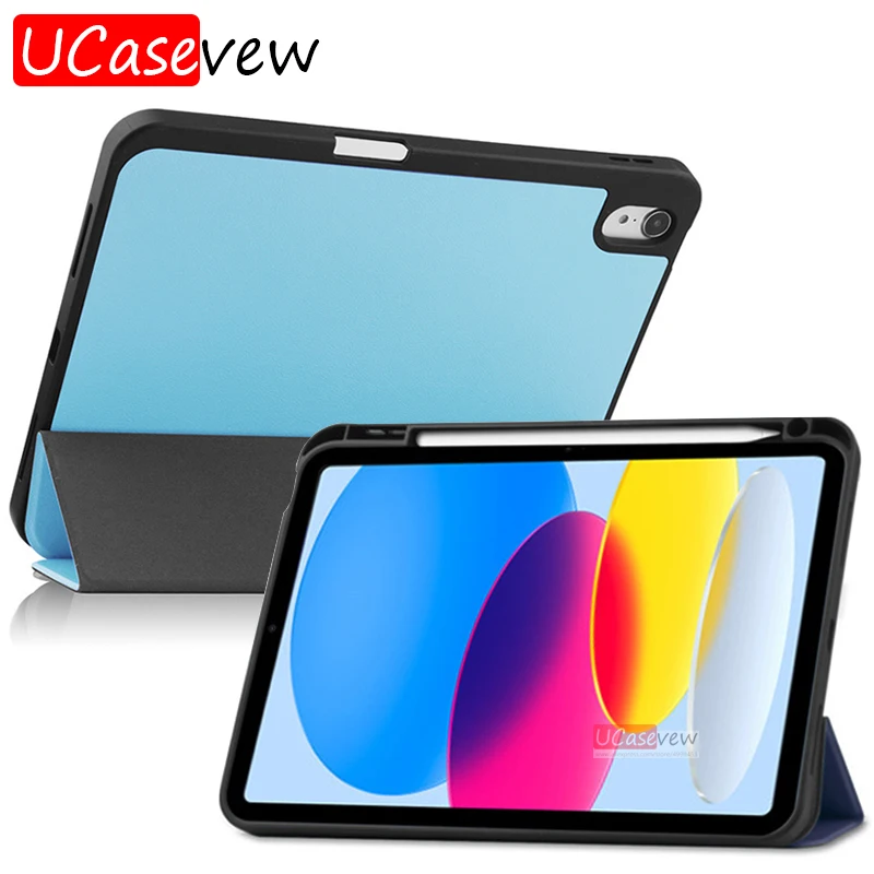 

Tablet Protective Case For iPad mini5 6 7 10th 10.9 A16 11 Air 11 M2 M3 10.2 7 8 9th 9.7 5 6th Pro 11 M4 Fold TPU Pen Slot Cover