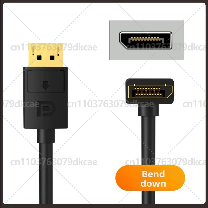 2pcs For Moshow DP 1.4 Elbow Cable 90 270 Up Down Left Right Angle 8K@60Hz 4K@144Hz 2K@240Hz DisplayPort Gaming Cable