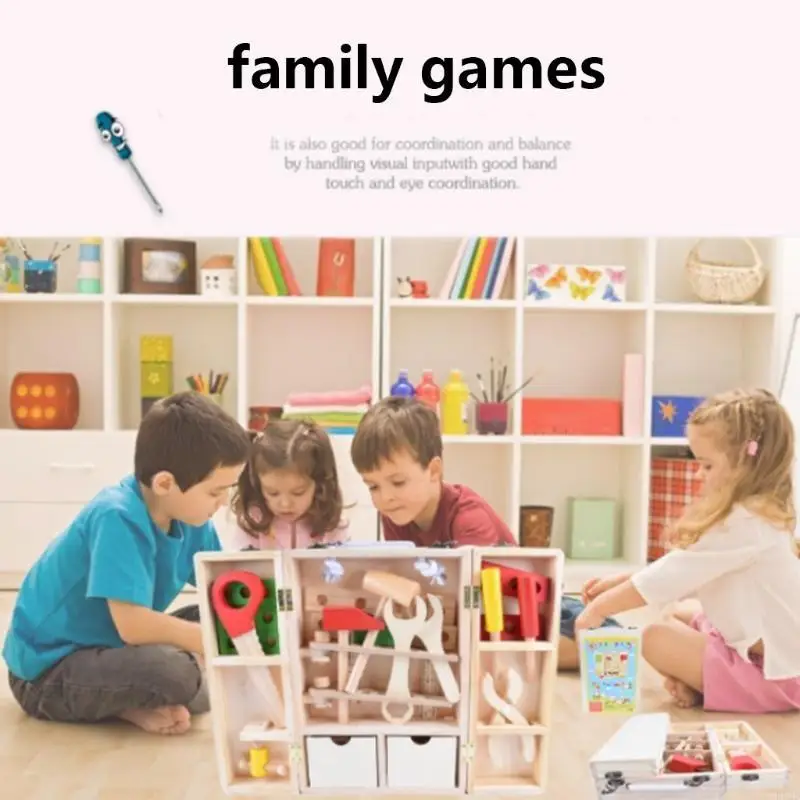 

F62d 30x20.3x8cm/11.81x7.99x3.14in Kids For Play Toy Wooden Board Роль для игры для игры