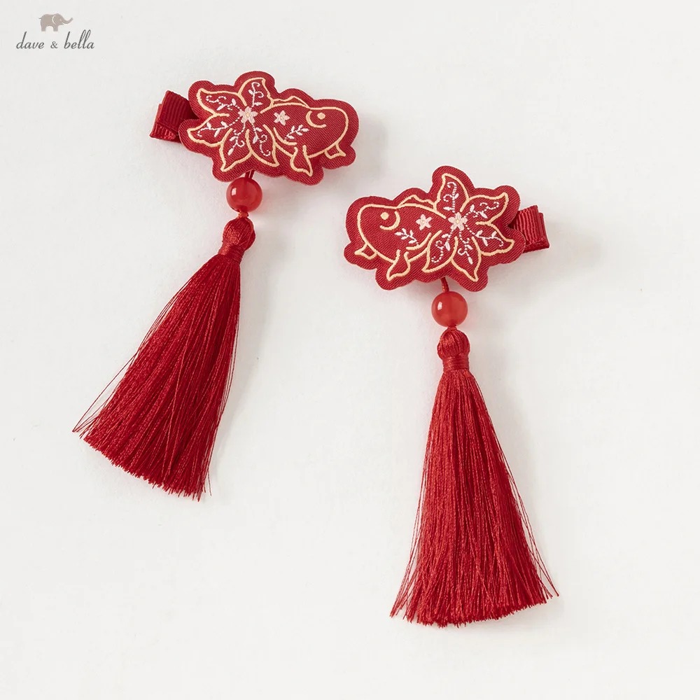 

Dave Bella Girl's Stylish Hair Clip Fashion Sweet Cute Red Hair Pin New Year DB4254527