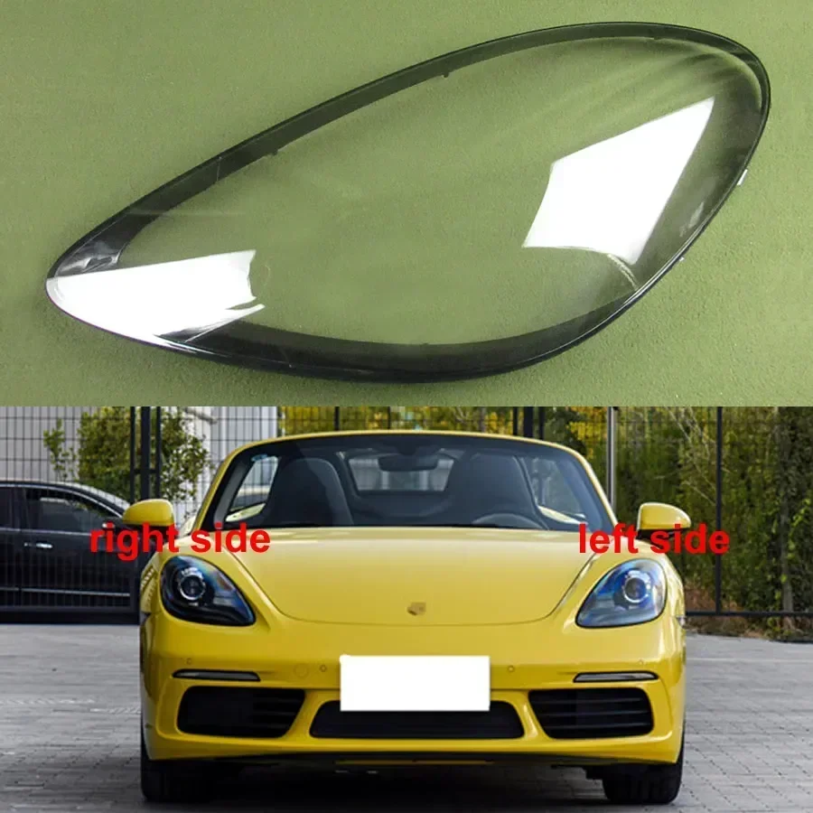 

For Porsche 718 982 2016 2017 2018-2020 Car Accessories Headlight Lens Cover Transparent Lampshade Headlamp Shell Plexiglass