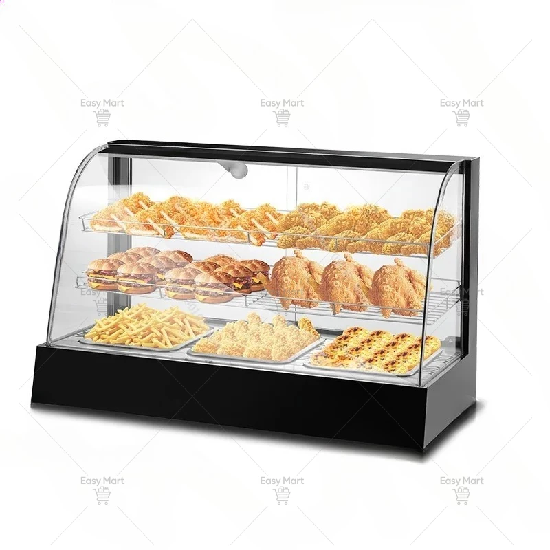 Commercial Display Cabinet , Hamburgers, Egg Tarts, Fried Chicken, French Fries, and More, Insulated Food Display