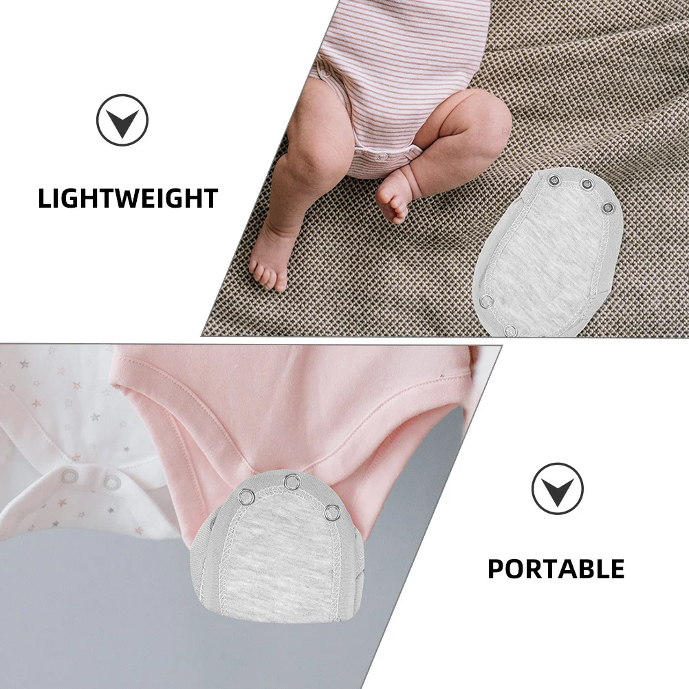 

6pcs Double Baby Jumpsuits Extender Soft Cotton Bodysuit Extender For Toddlers Bodysuit Extension Toddler Boy Girl Outfits Snap