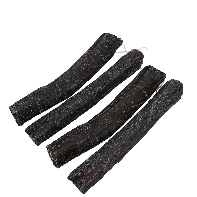 1 Set 3D-Harz-Holzkohle-Lampe, simulierte Holzkohle-Streifen, Kamin-Dekorationszubehör, LED-Carbon-Feuerlicht zur Dekoration – Detail 5