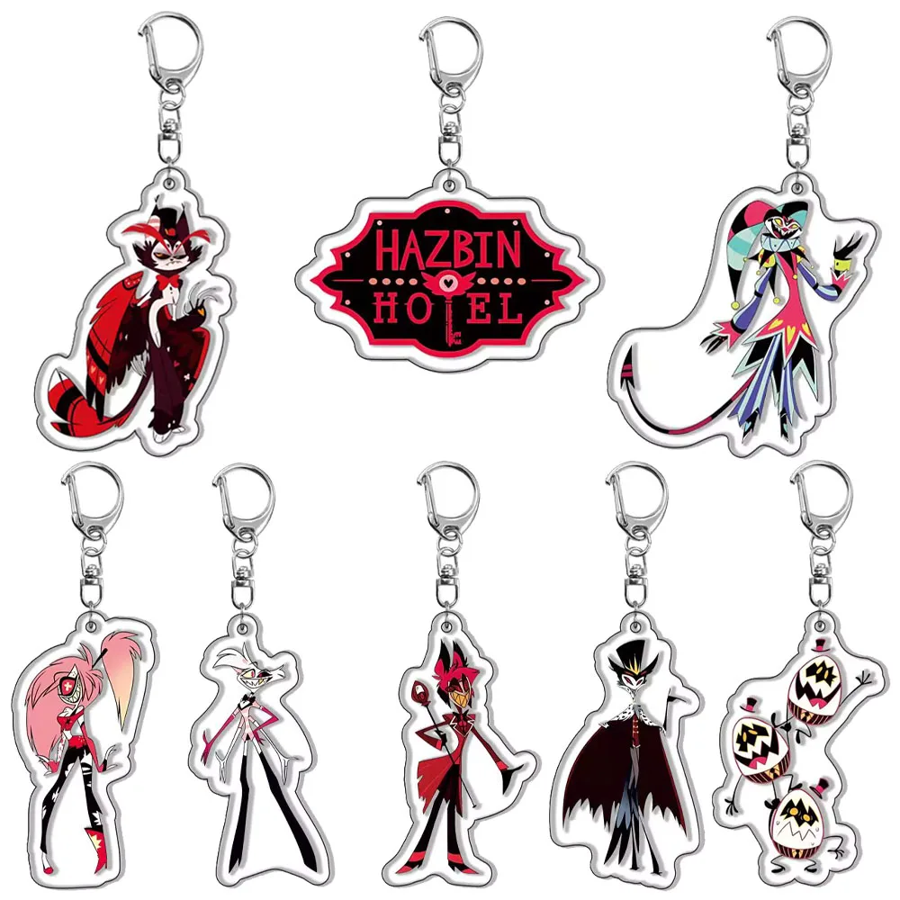 

Аниме Хазбин Отель Акриловый Брелок Чарли Морнингстар Вагги Ангел Пыль Брелок Сумки Подвеска Украшение Брелок Подарок