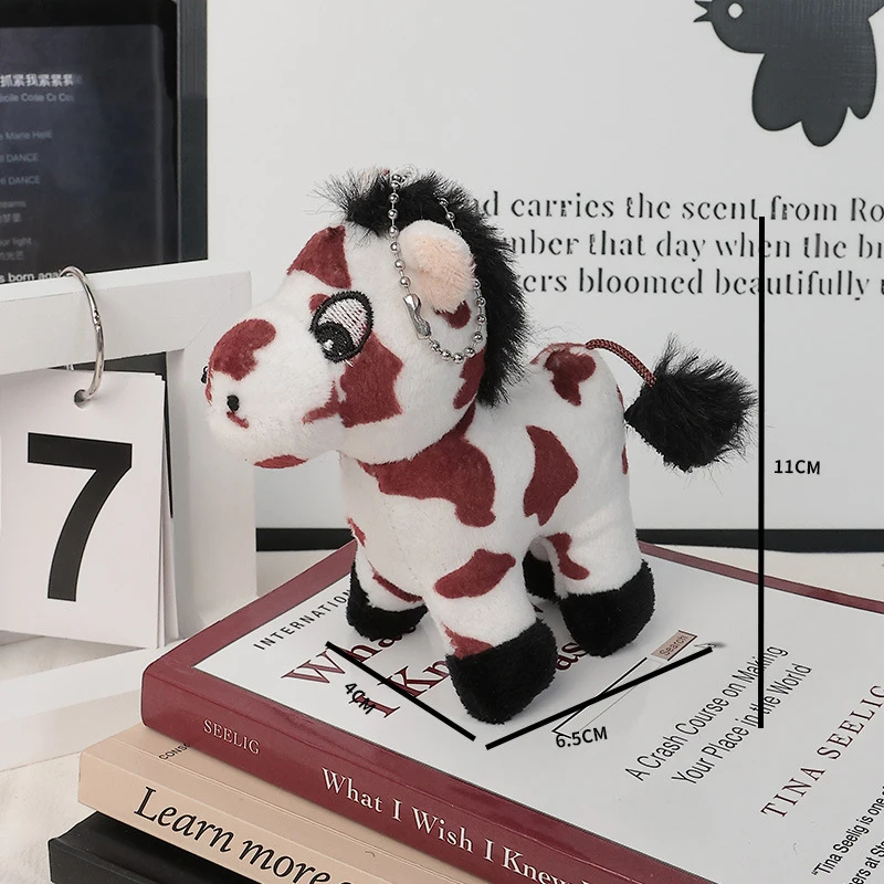 Novos cavalos brinquedos de pelúcia chaveiro pendurado decoração ​ ​ Animal de pelúcia cavalo chaveiro bonito pônei boneca mochila ornamentos pingente crianças brinquedo