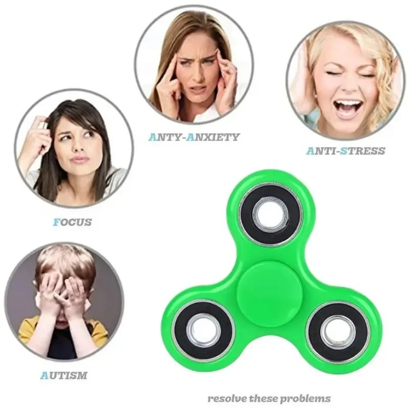 Abs zappeln spinner edc spinner für autismus adhd anti stress tri-spinner hochwertige erwachsene kinder lustiges spielzeug