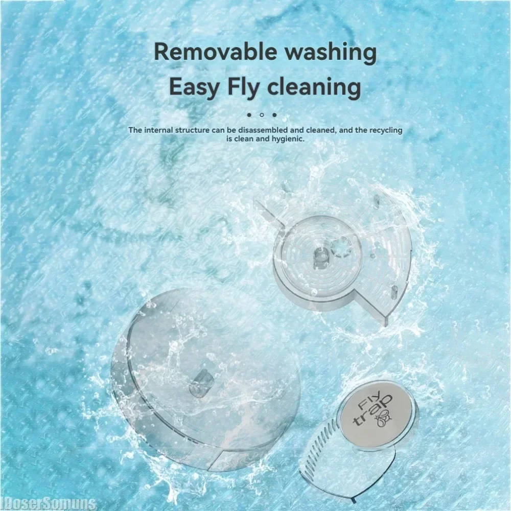 Automatic Pest Catcher USB Rechargeable Pest Catcher Device Quiet Removable Insect Pest Catcher Household Home Kitchen Flytrap