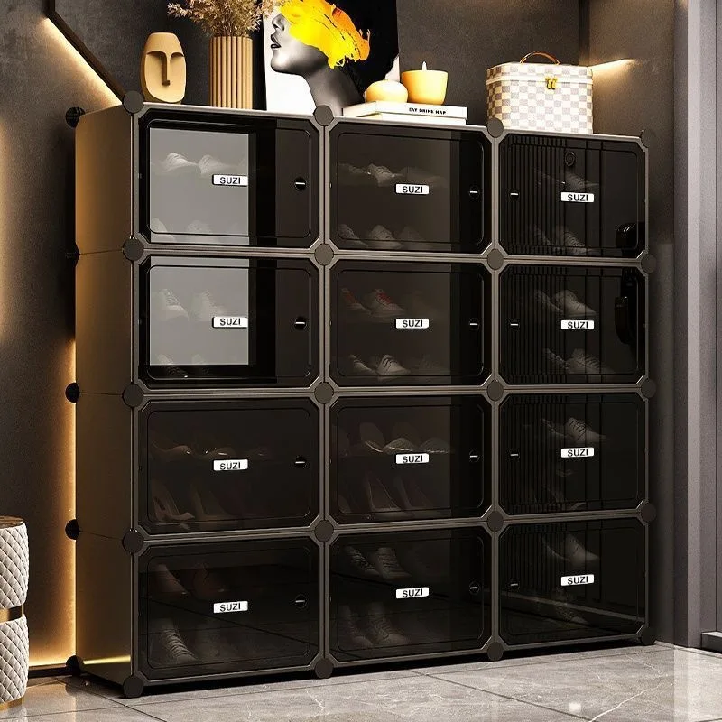Shoe cabinet, household door storage cabinet, porch cabinet with wall entry, large-capacity multi-layer shoe rack, boot artifact