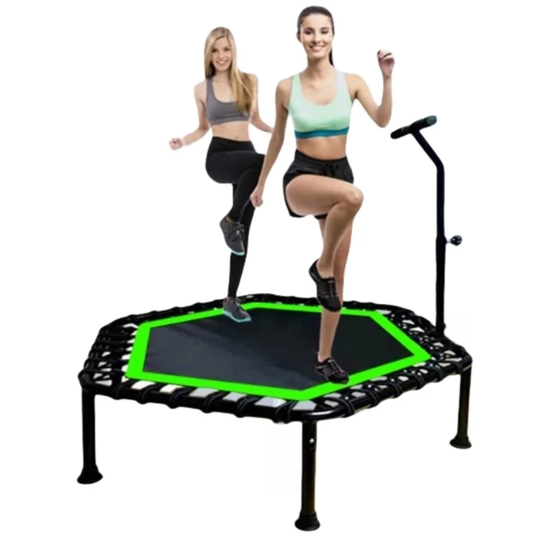

High Quality Gym Equipment Fitness Trampoline 48" 53'' Silent Hexagon Mini Trampoline Jumping Bed for Sale Trampolines