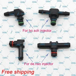 5PCS Nozzle Injector Plastic Connector Pipes Oil Backflow Joint Pipe T and L Type for Diesel Hose Joiner Tube