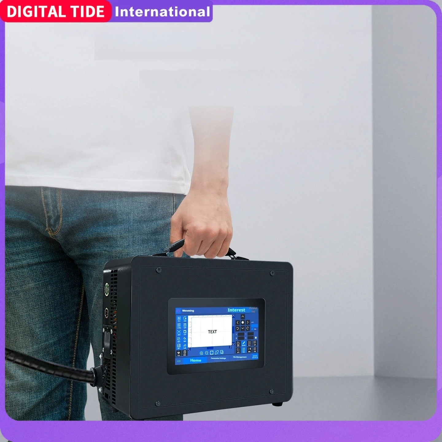 

Handheld Portable 20W 30W 50W Fiber Laser marking machine Plug-in type Lithium battery 100000mA All metal Engraver Gold Silver