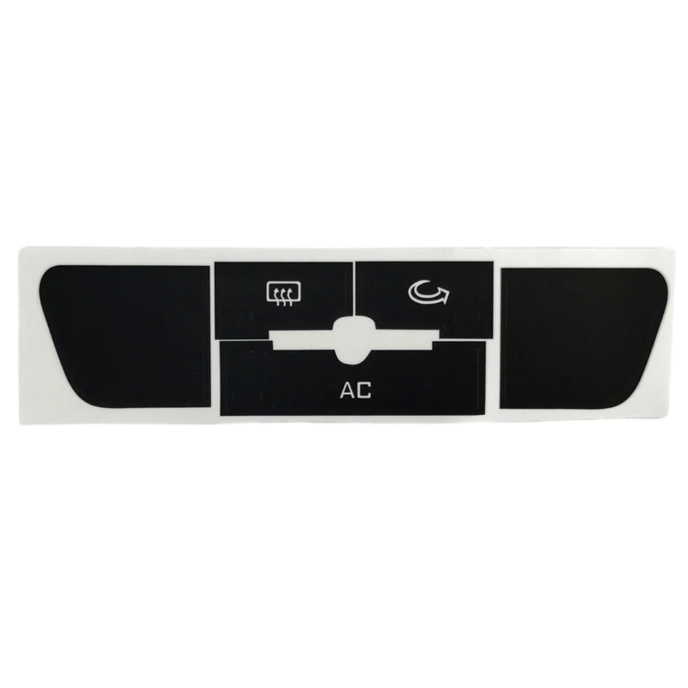 

For AC Button Repair Decal Secure Adhesion White Characters White Lettering Black Overlay Easy Application Good Visibility